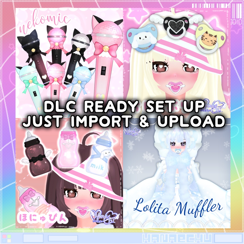 🎁「FREE 8個」♡ Digimaid Animation Set & DLC Set For Original 3DModel "Daria"