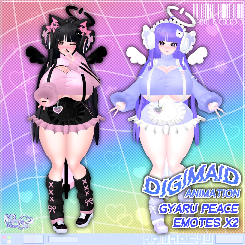 🎁「FREE 8個」♡ Digimaid Animation Set & DLC Set For Original 3DModel "Daria"