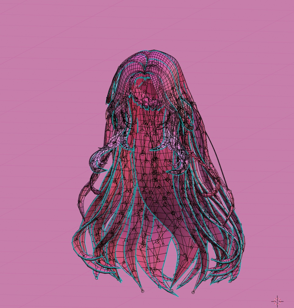 「22個」Daria Otona Gyaru Hair 美少女大人ギャルヘア 3D Model Unitypackage VRChat