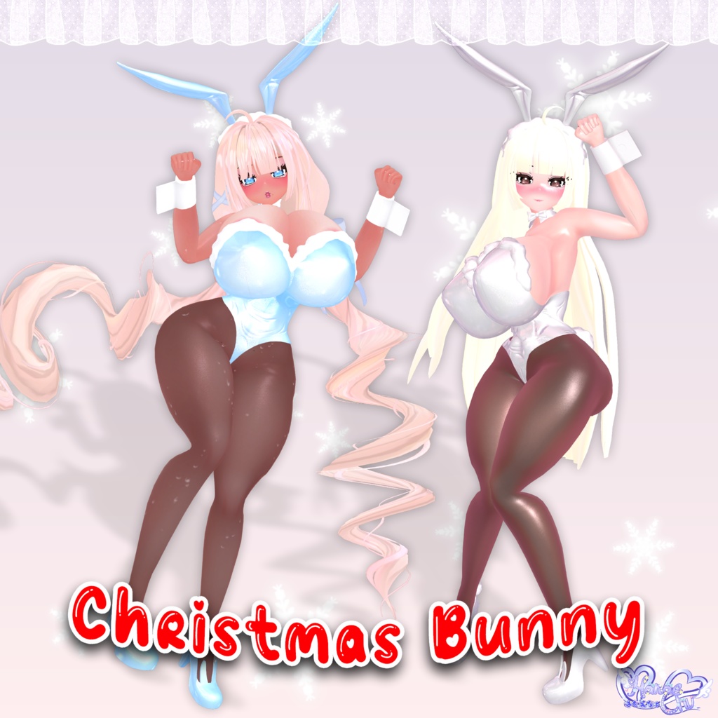 「ダリア」クリスマス バニースーツ Christmas Bunnysuit 3D Model Unitypackage