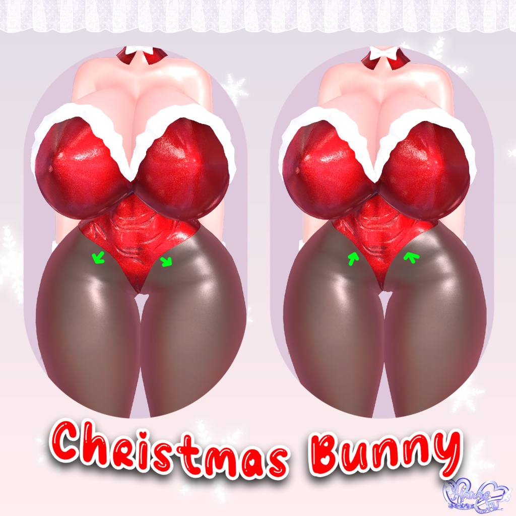 「ダリア」クリスマス バニースーツ Christmas Bunnysuit 3D Model Unitypackage