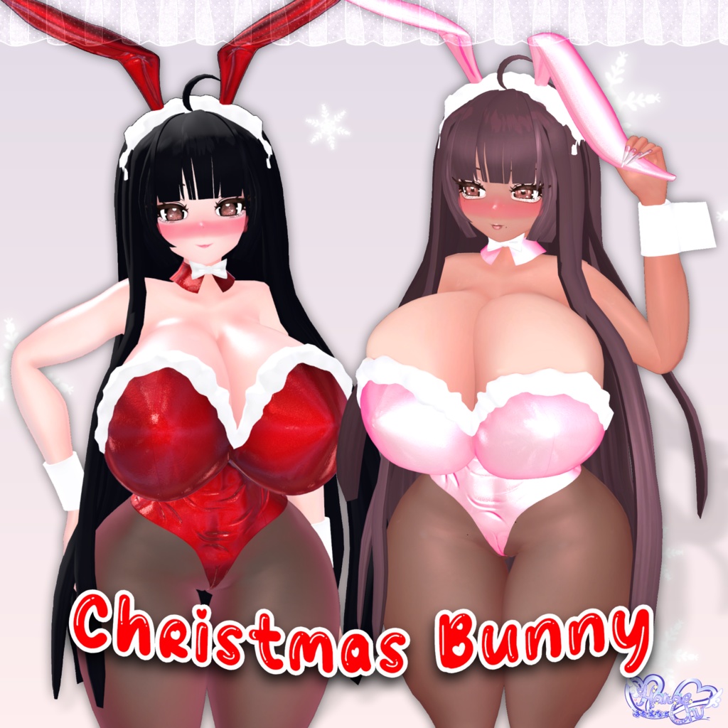 「ダリア」クリスマス バニースーツ Christmas Bunnysuit 3D Model Unitypackage