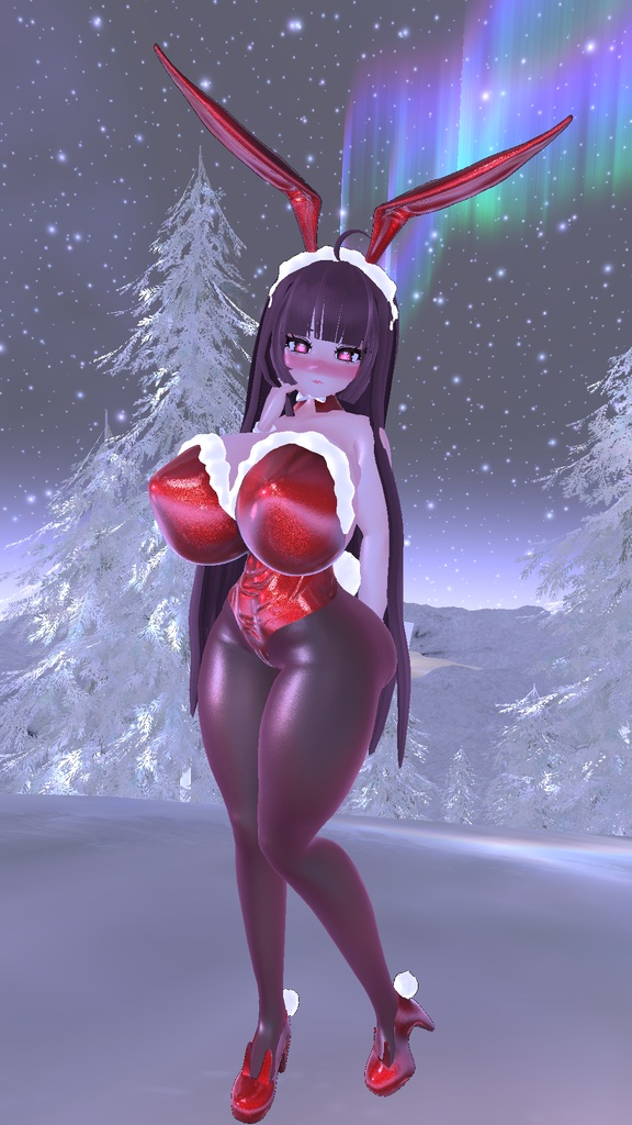 「ダリア」クリスマス バニースーツ Christmas Bunnysuit 3D Model Unitypackage