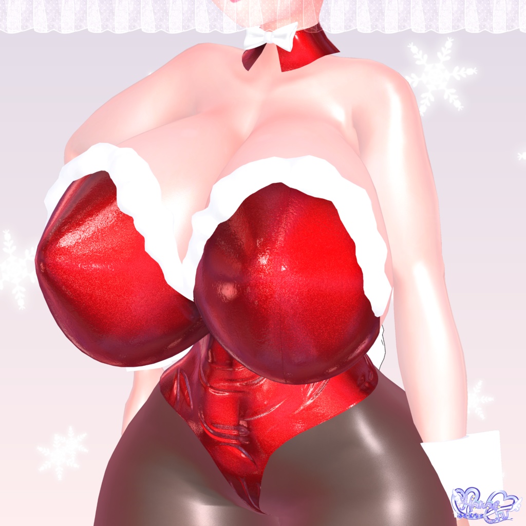 「ダリア」クリスマス バニースーツ Christmas Bunnysuit 3D Model Unitypackage