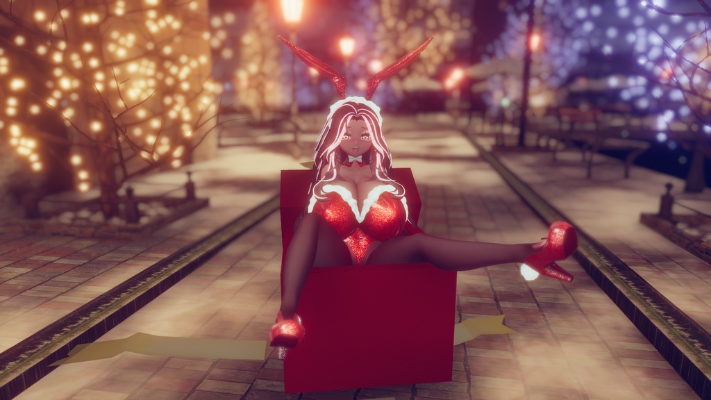 「ダリア」クリスマス バニースーツ Christmas Bunnysuit 3D Model Unitypackage
