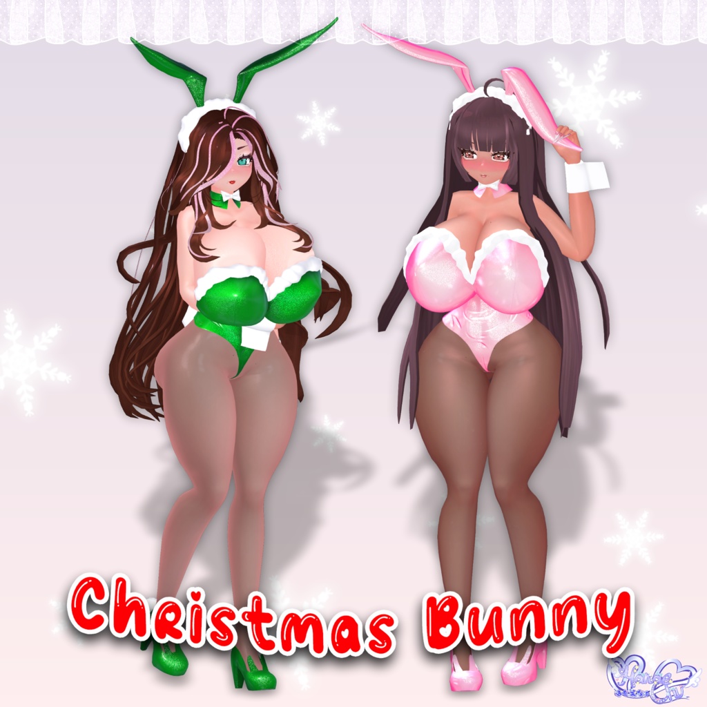 「ダリア」クリスマス バニースーツ Christmas Bunnysuit 3D Model Unitypackage