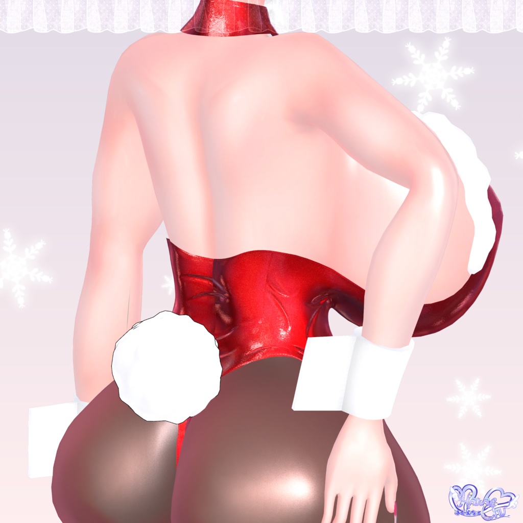 「ダリア」クリスマス バニースーツ Christmas Bunnysuit 3D Model Unitypackage