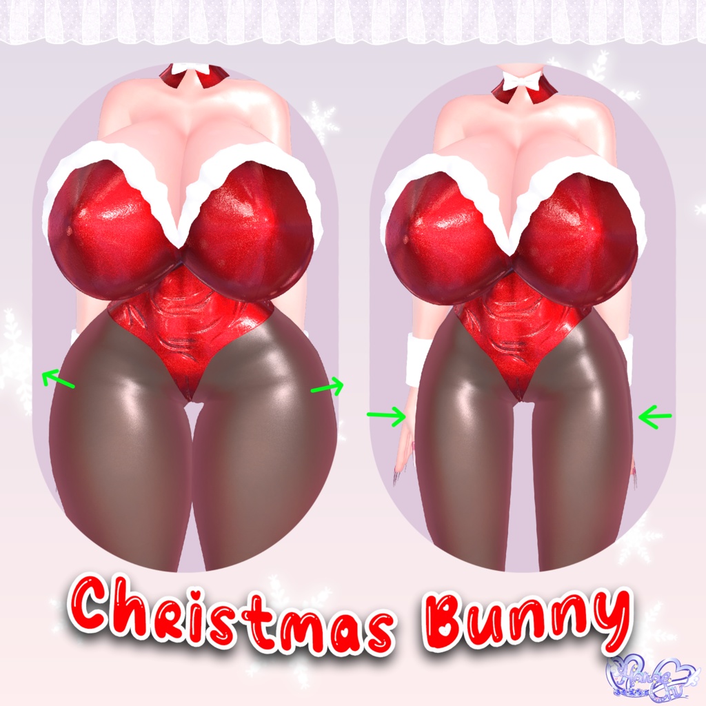 「ダリア」クリスマス バニースーツ Christmas Bunnysuit 3D Model Unitypackage