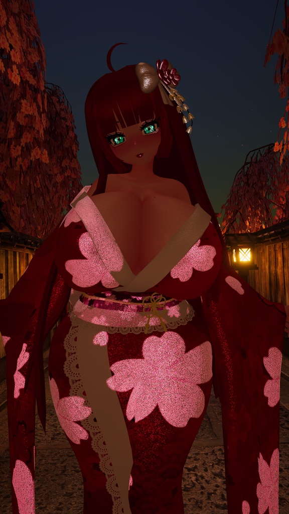 「ダリア」マジカワ ギャル 振袖 DLC READY 3D model Unitypackage VRChat