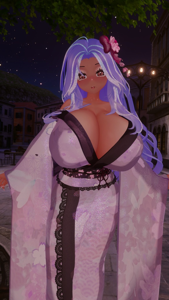 「ダリア」マジカワ ギャル 振袖 DLC READY 3D model Unitypackage VRChat