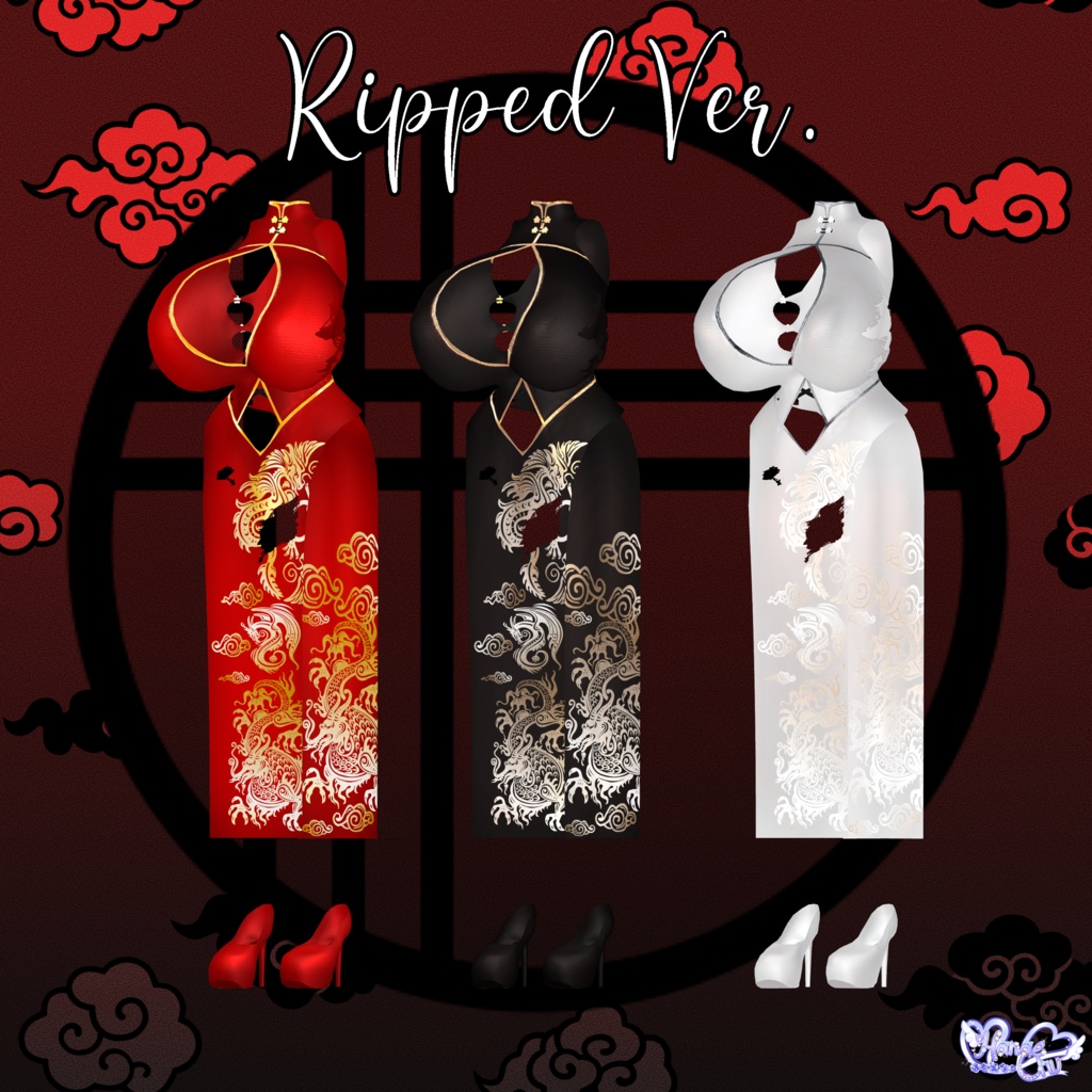 「ダリア」Otona Qipao 大人チャイナドレス 3D model Unitypackage VRChat