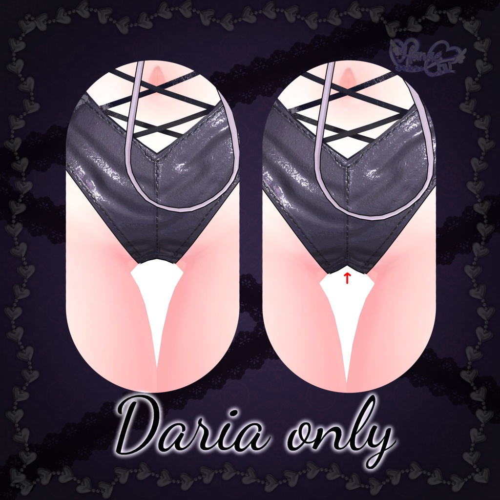 Goth Lolita Bunny Outfit Set †𓆩♡𓆪† ゴスロリタバニー 衣装 セット 3D Model Unitypackage Modular Avatar