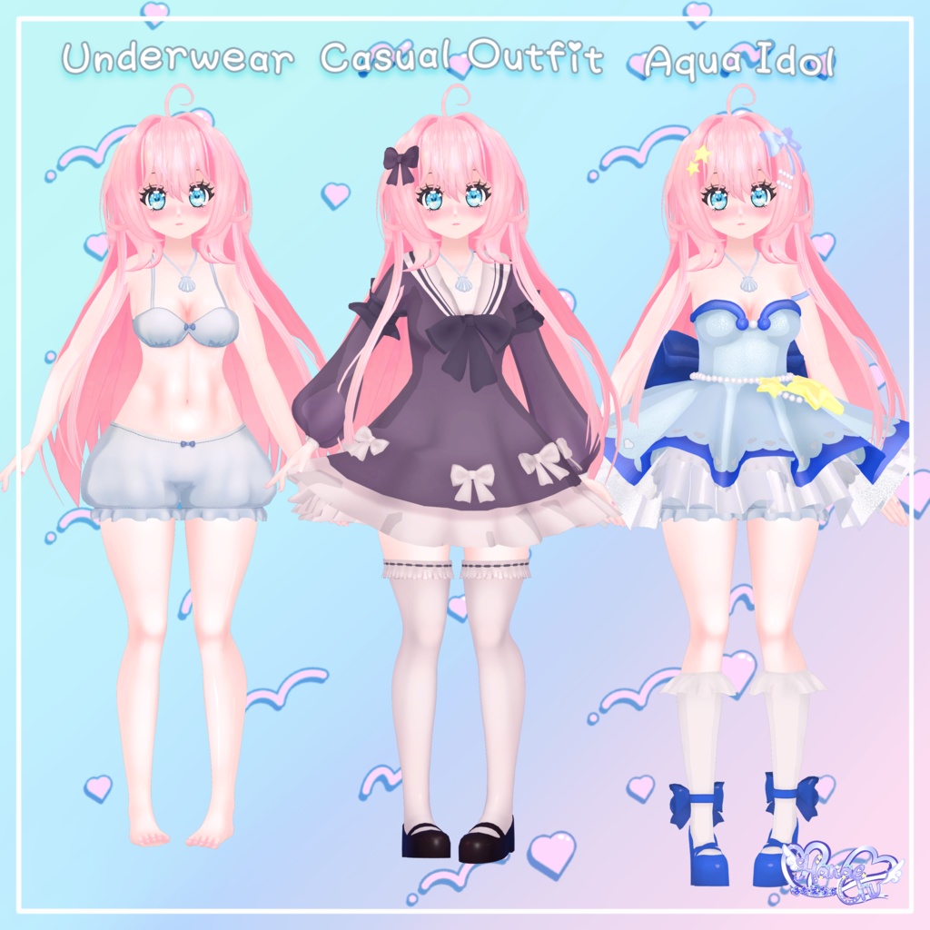 Melodi オリジナル3Dモデル 「メロディ」VRChat Unitypackage