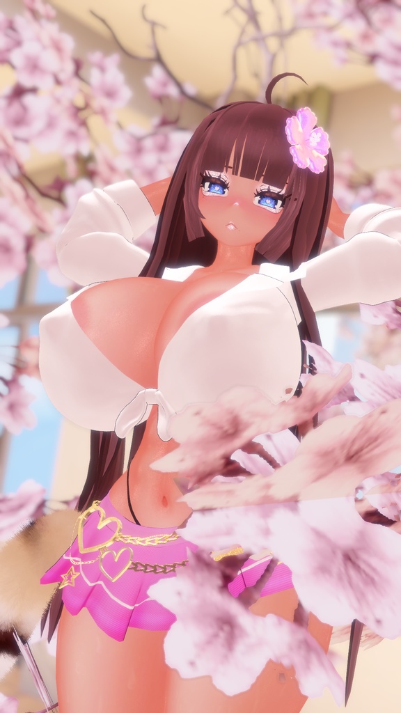 【VRC想定】 マジカワJKギャル 🌺 Majikawa JK Gyaru Outfit Set 衣装 セット 3D Model Unitypackage Modular Avatar