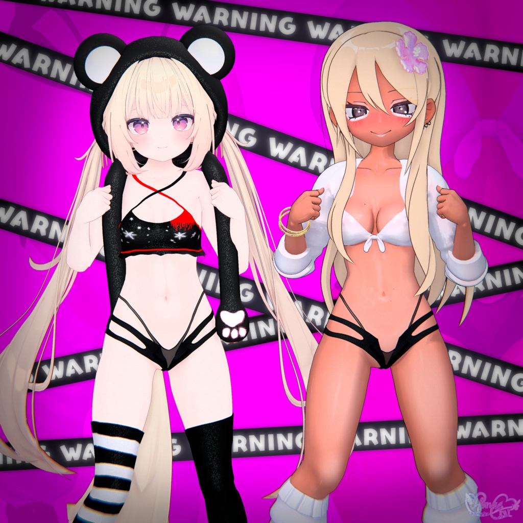 『DANGER SHORTS』 4-Way デンジャーショーツ 3D Model Unitypackage Modular Avatar