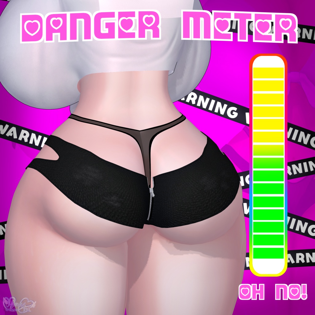 『DANGER SHORTS』 4-Way デンジャーショーツ 3D Model Unitypackage Modular Avatar
