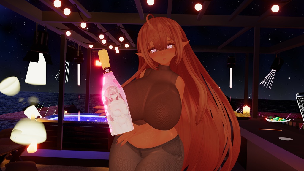 「おまけ」シャンパン 3Dモデル