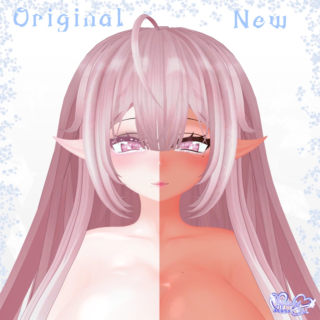 「伊邪那美」Dark Elf Makeup, Skin, Hair Texture Set