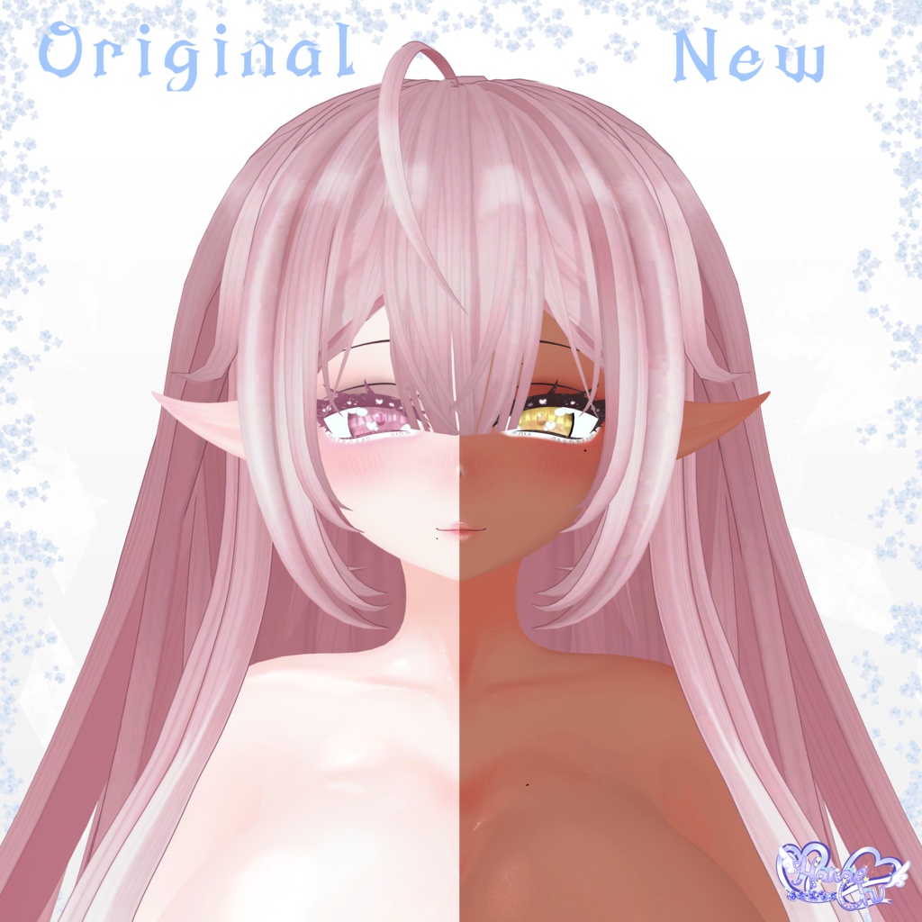 「伊邪那美」Dark Elf Makeup, Skin, Hair Texture Set