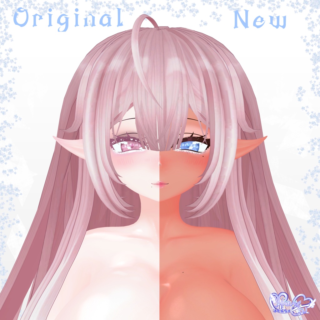 「伊邪那美」Dark Elf Makeup, Skin, Hair Texture Set