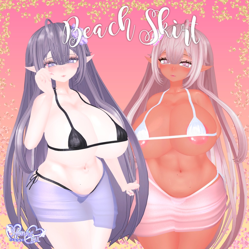 「伊邪那美」 Beach Skirt 3D Model Unitypackage