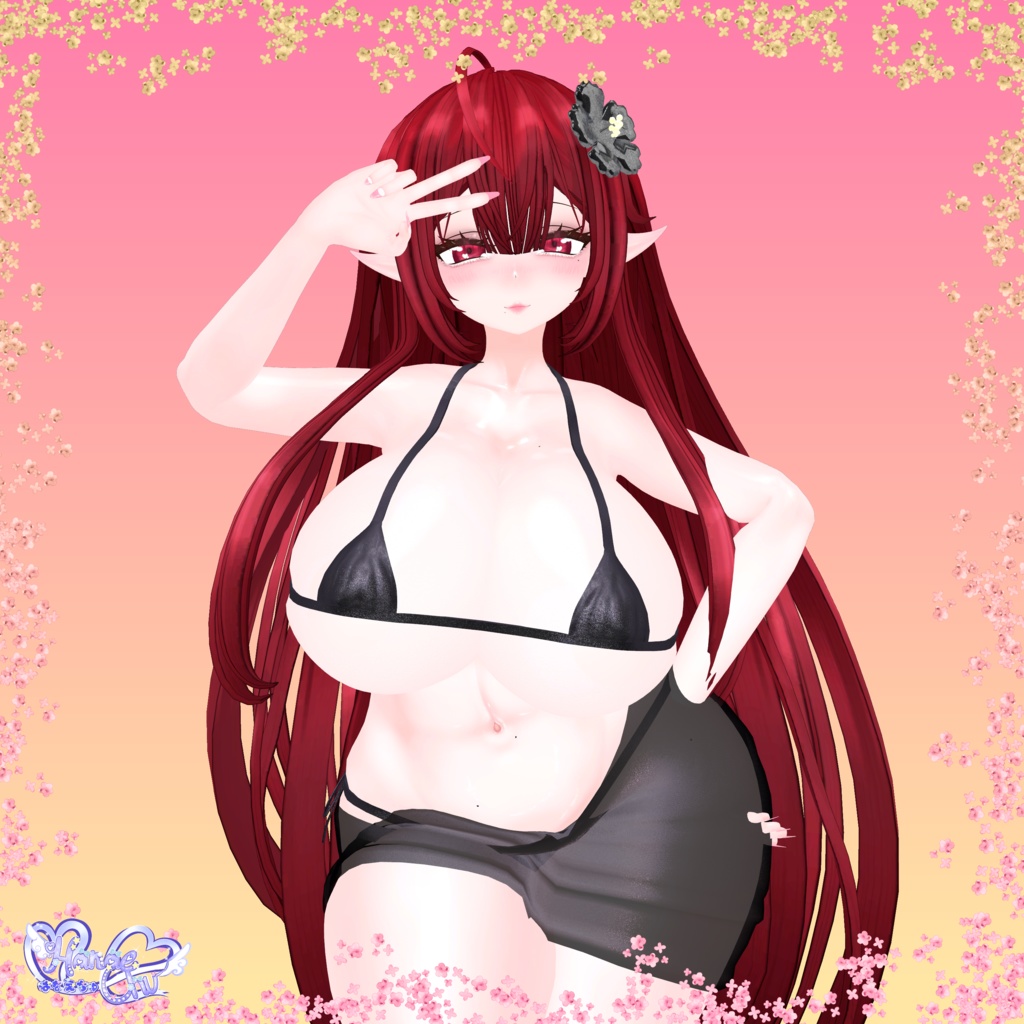 「伊邪那美」 Beach Skirt 3D Model Unitypackage