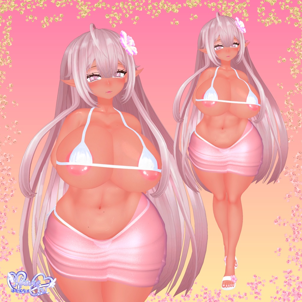 「伊邪那美」 Beach Skirt 3D Model Unitypackage