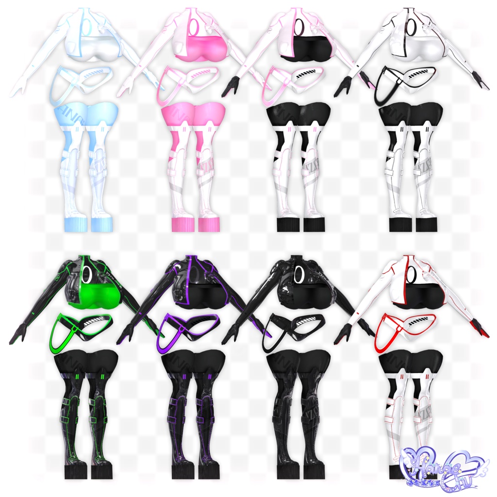 『 MOTORSPORT 』🏁 RACE OUTFIT SET モータースポーツ 衣装 セット 3D Model Unitypackage Modular Avatar