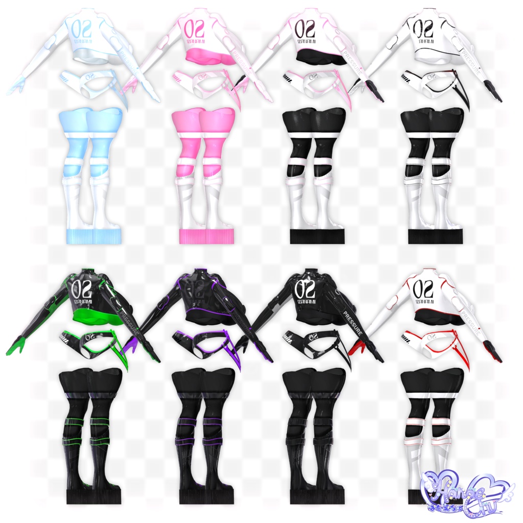 『 MOTORSPORT 』🏁 RACE OUTFIT SET モータースポーツ 衣装 セット 3D Model Unitypackage Modular Avatar