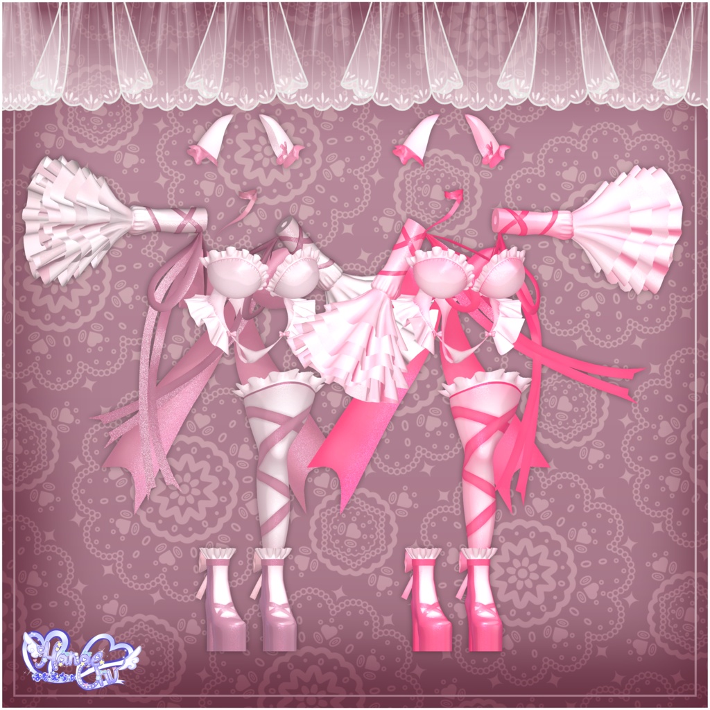 「伊邪那美」 Frilly Fever フリルフィーバー 衣装 セット VRChat Modular Avatar対応 Unitypackage