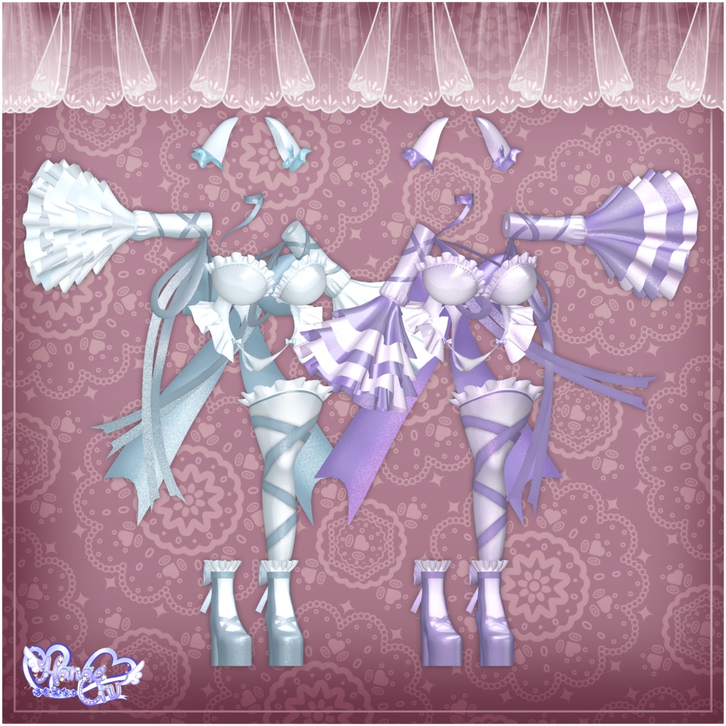 「伊邪那美」 Frilly Fever フリルフィーバー 衣装 セット VRChat Modular Avatar対応 Unitypackage