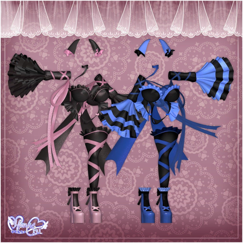 「伊邪那美」 Frilly Fever フリルフィーバー 衣装 セット VRChat Modular Avatar対応 Unitypackage