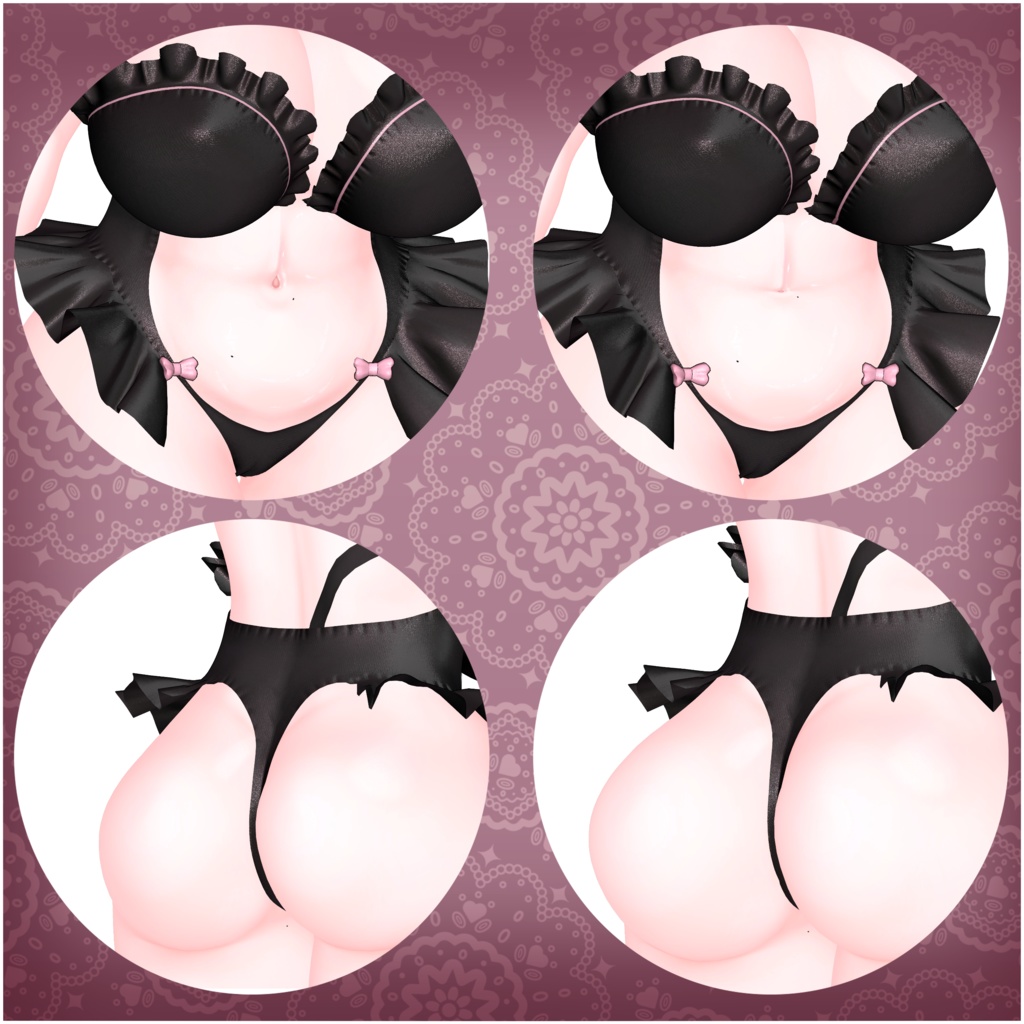 「伊邪那美」 Frilly Fever フリルフィーバー 衣装 セット VRChat Modular Avatar対応 Unitypackage