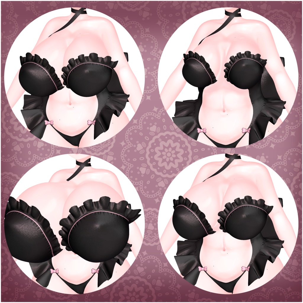 「伊邪那美」 Frilly Fever フリルフィーバー 衣装 セット VRChat Modular Avatar対応 Unitypackage