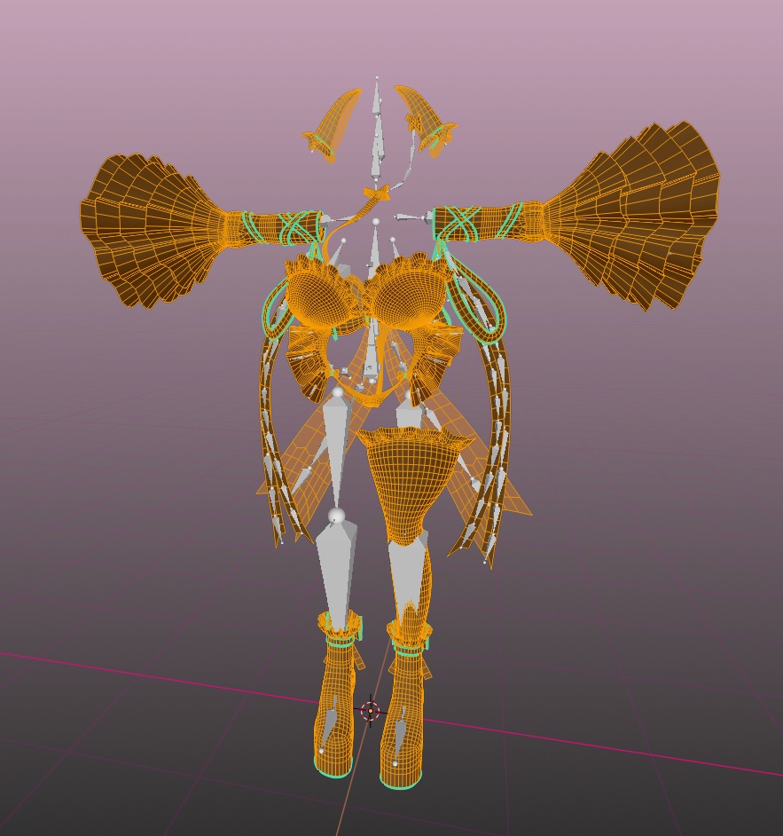 「伊邪那美」 Frilly Fever フリルフィーバー 衣装 セット VRChat Modular Avatar対応 Unitypackage