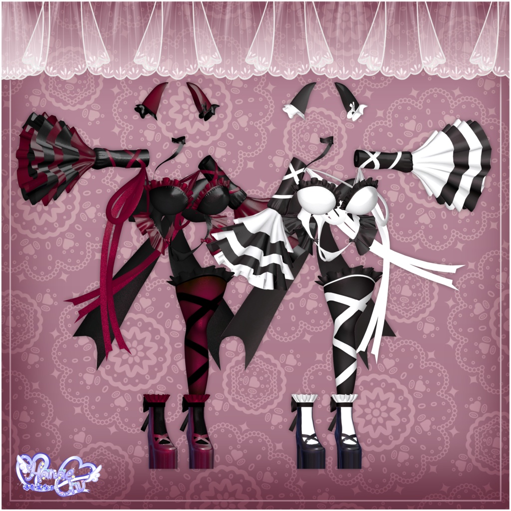 「伊邪那美」 Frilly Fever フリルフィーバー 衣装 セット VRChat Modular Avatar対応 Unitypackage