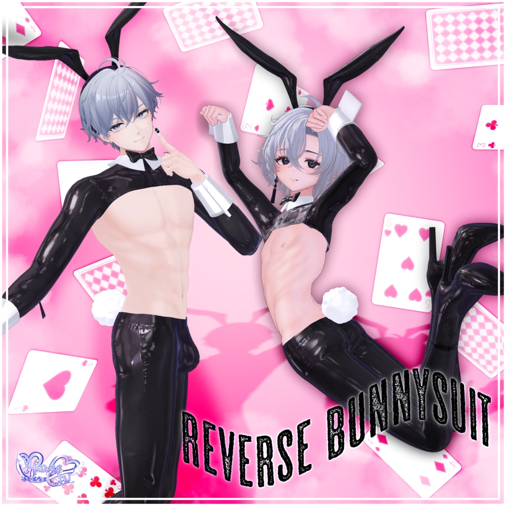 Mens Reverse Bunnysuit - メンズ 逆バニースーツ 3D Model Unitypackage Modular Avatar対応