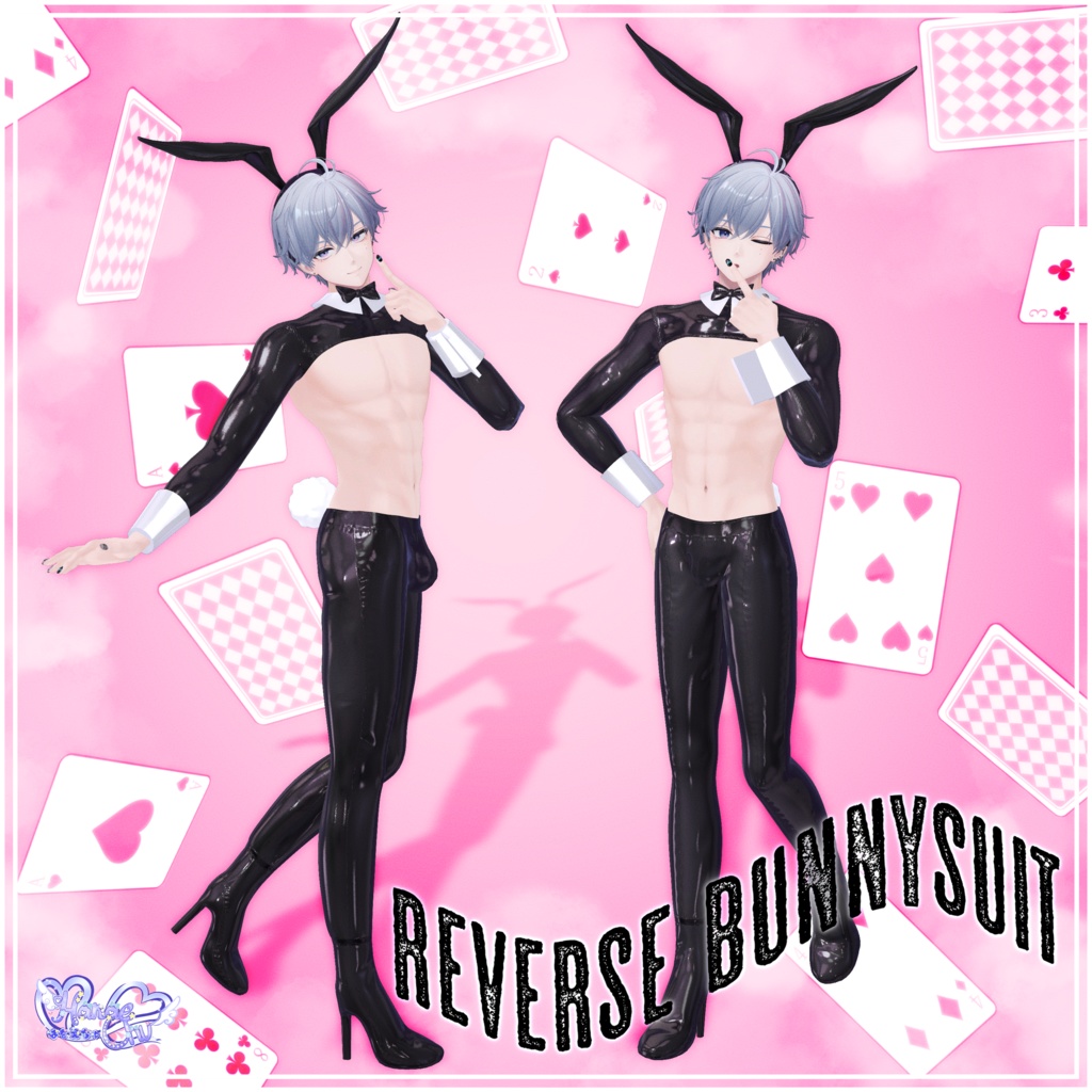 Mens Reverse Bunnysuit - メンズ 逆バニースーツ 3D Model Unitypackage Modular Avatar対応