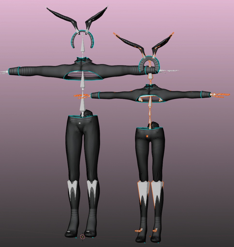 Mens Reverse Bunnysuit - メンズ 逆バニースーツ 3D Model Unitypackage Modular Avatar対応