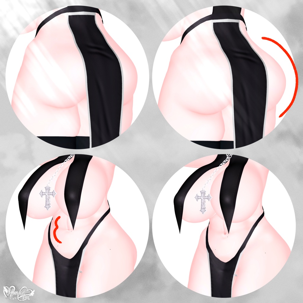 「伊邪那美」サキュバス シスター VRChat Modular Avatar対応 Unitypackage