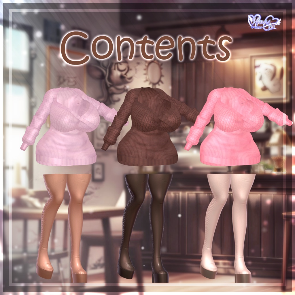 「伊邪那美」Autumn Date Outfit 秋のデート衣装セット VRChat Modular Avatar対応 Unitypackage