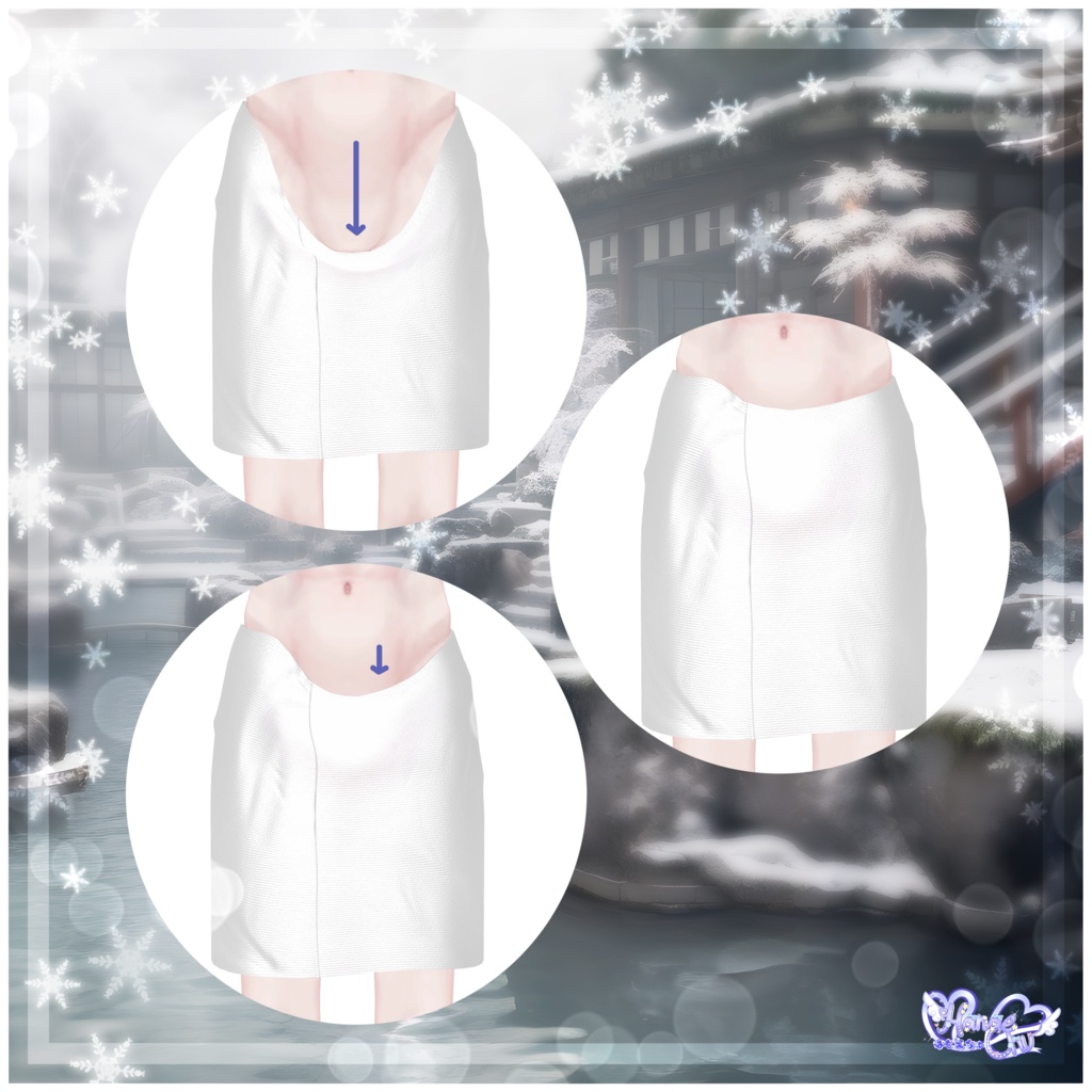 【10体対応】Mens Bath Towel メンズ 温泉 バス タオル ♨️ Modular Avatar対応 Unitypackage for VRChat