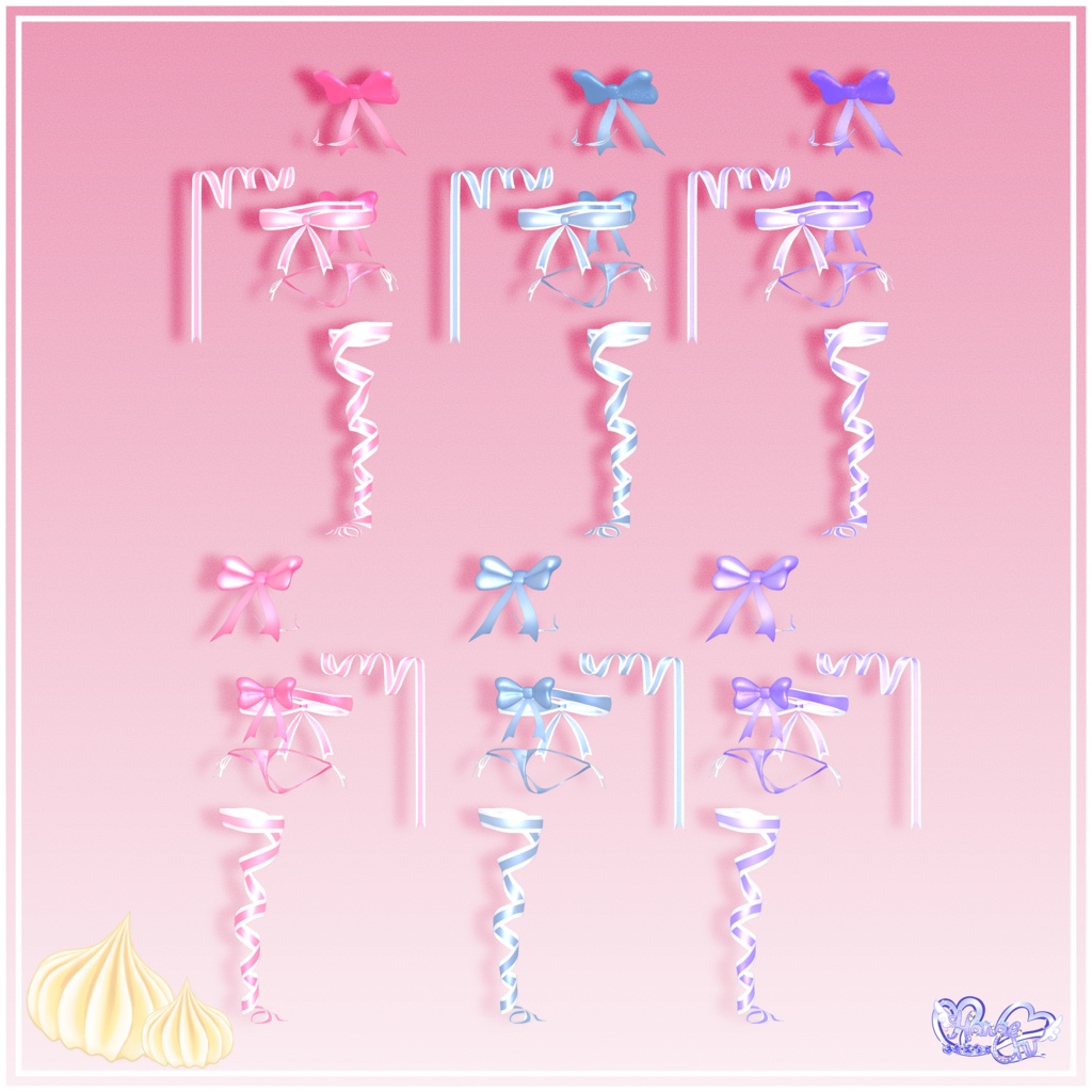 「伊邪那美」Christmas Giftwrap Outfit クリスマスギフトラップ リボン衣装セット VRChat Modular Avatar対応 Unitypackage