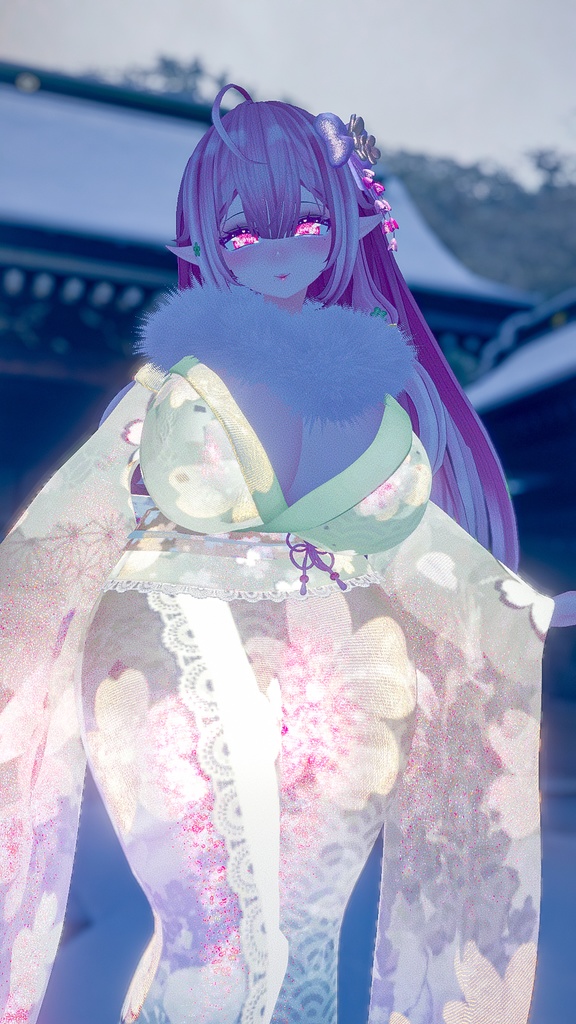 「伊邪那美」マジカワ 振袖 DLC READY 衣装セット VRChat Modular Avatar対応 Unitypackage