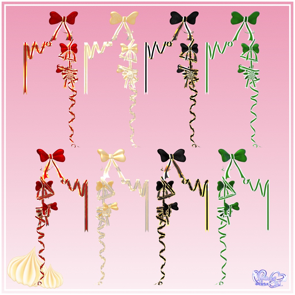 「墨惺/PLUSHEAD」Men's Giftwrap Outfit メンズ の ギフトラップ リボン衣装セット VRChat Modular Avatar対応 Unitypackage