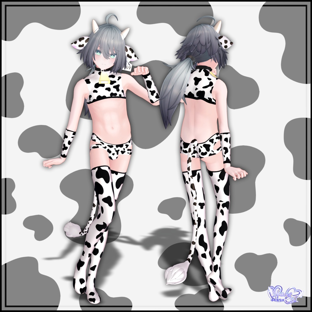 『MEGAMILK』 Mens Cow Outfit メンズ 牛の衣装 Modular Avatar対応 Unitypackage VRChat