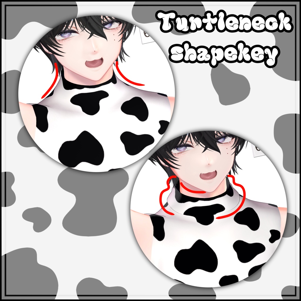 『MEGAMILK』 Mens Cow Outfit メンズ 牛の衣装 Modular Avatar対応 Unitypackage VRChat