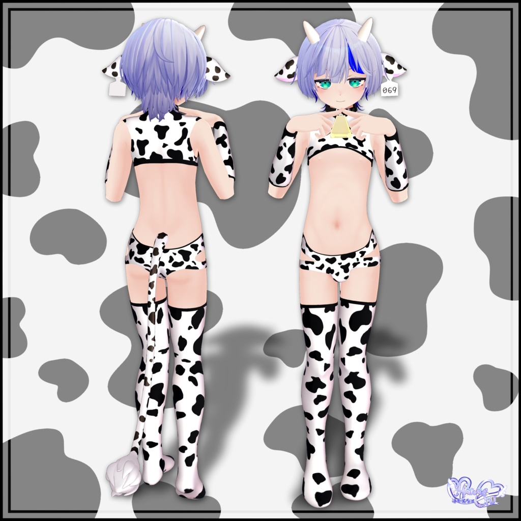 『MEGAMILK』 Mens Cow Outfit メンズ 牛の衣装 Modular Avatar対応 Unitypackage VRChat