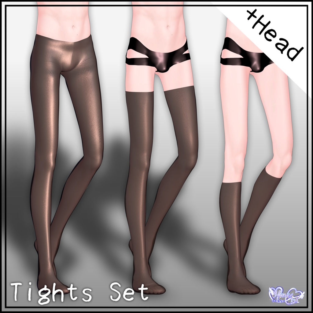【 +Head 】Mens Stockings Set メンズ のタイツ セット Modular Avatar対応 Unitypackage VRChat