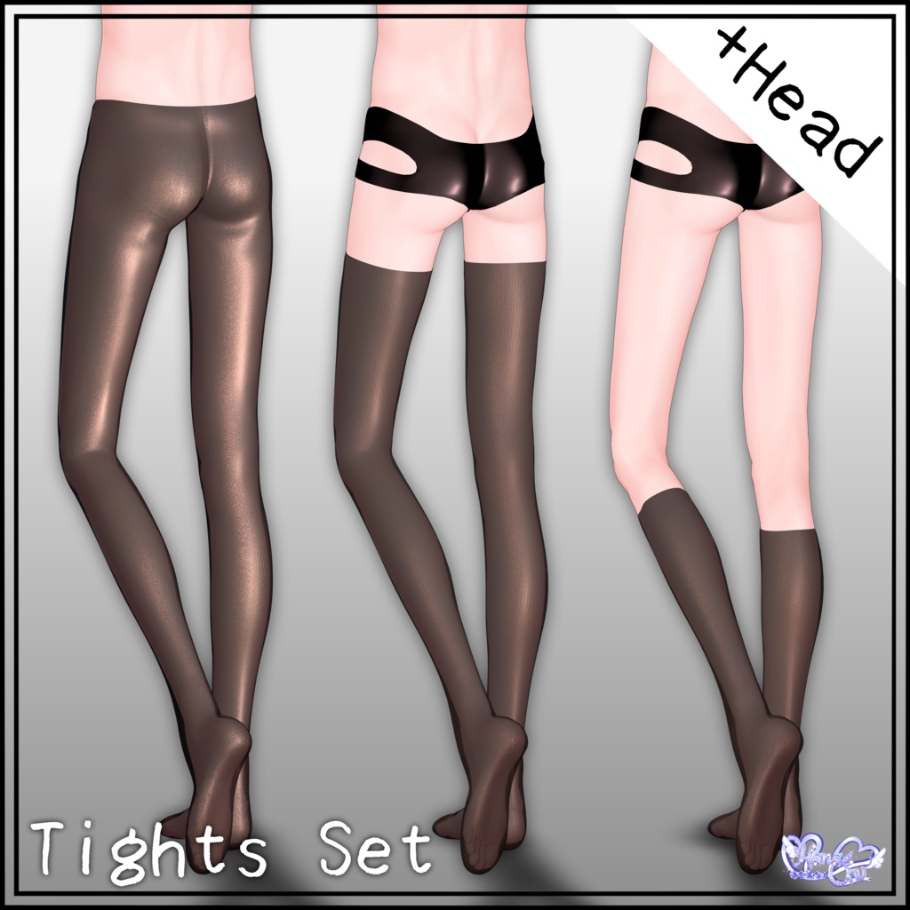 【 +Head 】Mens Stockings Set メンズ のタイツ セット Modular Avatar対応 Unitypackage VRChat